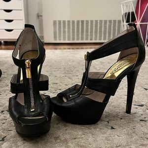 COPY - Michael Kors Berkeley Black and Gold Heels